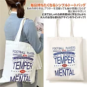 【Sayaka紗彌佳】日系潮流TEMPER字母設計肩背帆布包 -單一款式