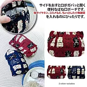 【Sayaka紗彌佳】日式和風招財貓造型彈簧口型零錢小物收納包  -紅色