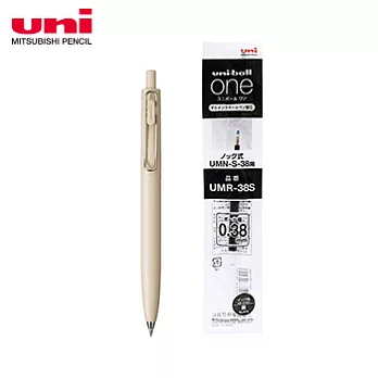 (1筆1芯)UNI UNI-BALL ONE F 鋼珠筆高階版 0.38 (米色/白砂)