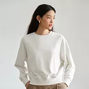 旅途原品 韓國進口慵懶顯瘦短款衛衣 M L XL XL 珍珠白