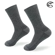 ADISI 羊毛保暖襪 AS22052 / 城市綠洲 (毛襪 羊毛襪 中筒襪 滑雪襪) L 黑灰