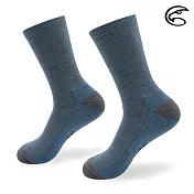 ADISI 羊毛保暖襪 AS22052 / 城市綠洲 (毛襪 羊毛襪 中筒襪 滑雪襪) M 藍灰