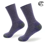 ADISI 羊毛保暖襪 AS22052 / 城市綠洲 (毛襪 羊毛襪 中筒襪 滑雪襪) L 紫灰