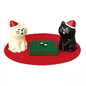 【DECOLE】concombre 貓貓聖誕節 黑色棋黑白貓組