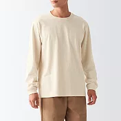 【MUJI 無印良品】男有機棉粗織天竺長袖T恤 XL 原色