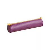 【Rhodia | Rama】圓形拉鍊軟質義大利人造皮筆袋_5x21.5cm_ 紫羅蘭 紫羅蘭
