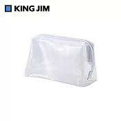 【KING JIM】CHEERS! PVC大開口收納包 白色 (CH5540T-WH)