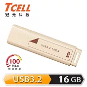TCELL 冠元 USB3.2 Gen1 16GB 文具風隨身碟(奶茶色)