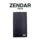 【ZENDAR】台灣總代理 限量1折 頂級牛皮碳纖維紋16卡長夾 朱利安系列 全新專櫃展示品