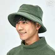 ADISI Soft checker 刷毛輕防風保暖漁夫帽 AH22044 / 城市綠洲專賣(帽子 毛帽 保暖帽 抗靜電 輕量) 混沌綠