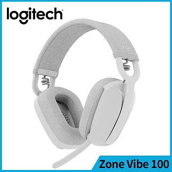 羅技 ZoneVibe100 無線藍芽耳機麥克風 珍珠白