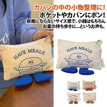 【Sayaka紗彌佳】日系點心時光系列立體造型萬用小物收納包  -藍莓漢堡款