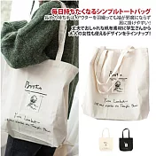 【Sayaka紗彌佳】日系清新刺繡女子素描畫冊設計帆布單肩讀書袋  -白色