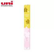 UNI限量櫻花綻放系列 五角鉛筆三支入  黃金色