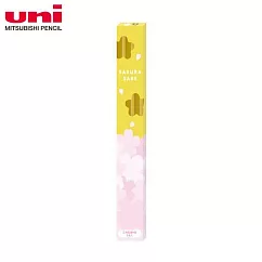 UNI限量櫻花綻放系列 五角鉛筆三支入 黃金色