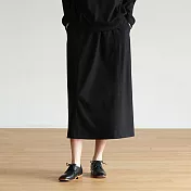 旅途原品 羊毛休閒運動裙裝女冬季寬鬆設計感 M L XL M 經典黑
