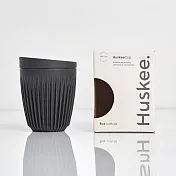 【Huskee】澳洲 咖啡豆殼環保杯 8oz/ 240ml(附杯蓋) 炭黑色