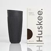 【Huskee】澳洲 咖啡豆殼環保杯 16oz/ 480ml(附杯蓋) 炭黑色
