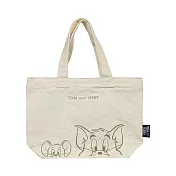 【日本正版授權】湯姆貓與傑利鼠 帆布手提袋 便當袋/午餐袋 Tom and Jerry