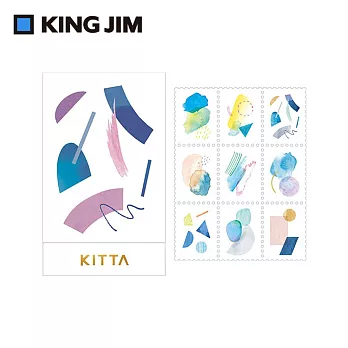 【HITOTOKI】KITTA 隨身攜帶和紙膠帶 郵票貼紙 幾何(KITP006)