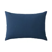 【MUJI 無印良品】柔舒水洗棉枕套/43暗藍