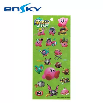 【日本正版授權】星之卡比 透明貼紙 日本製 貼紙/手帳貼/裝飾貼紙 卡比之星/Kirby - 綠色款