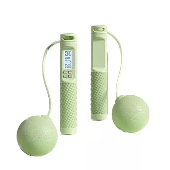 【ROAR SPORTS】運動健身智能計數跳繩 負重無線有線兩用鋼絲跳繩 綠色