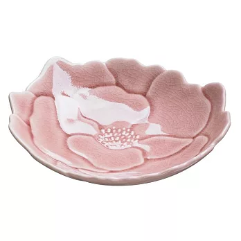 【日本Aito】瀨戶燒｜花瓣陶瓷餐盤16cm ‧ 藕粉