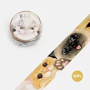 【BGM】和紙膠帶 寬版金箔Life系列 ‧ 貓臉