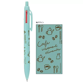 sun-star 日本製 喫茶店系列 多功能兩色筆+自動鉛筆 0.5mm 咖啡