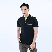 【遊遍天下】MIT台灣製男款抗UV防曬速乾吸濕排汗機能POLO衫(GS1004) 2XL 黑色