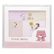 sun-star 日本製 Snoopy 美式風格系列 漸層色系便籤組 史努比 粉色系