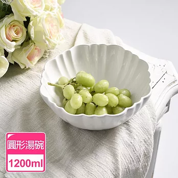 【Homely Zakka】日式創意浮雕亮光面仿窯變釉陶瓷餐盤碗餐具_圓形湯碗