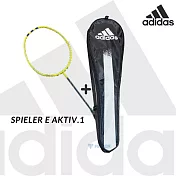 adidas spieler E Aktiv.1 高強度全碳穿線羽球拍 光芒黃+曜石黑