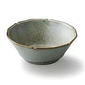 【日本Aito】美濃燒｜Stitch礦物釉復古 陶瓷餐碗480ml ‧ 天雲灰