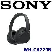SONY WH-CH720N 真無線藍芽降噪耳罩式耳機 3色 雙噪音感應技術 35HR長續航 新力索尼保固一年 黑色
