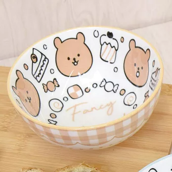 【日本SHINACASA】Fancy Animal可愛動物陶瓷餐碗300ml ‧ 熊熊