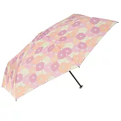 【estaa】日本抗UV耐風遮光輕量折傘(附傘套) ‧ 春暖花開(桃色)