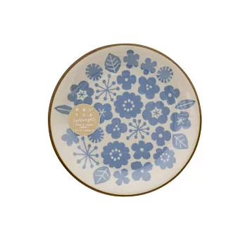 【BISQUE】北歐風美濃燒陶瓷淺盤16cm ‧ 小花