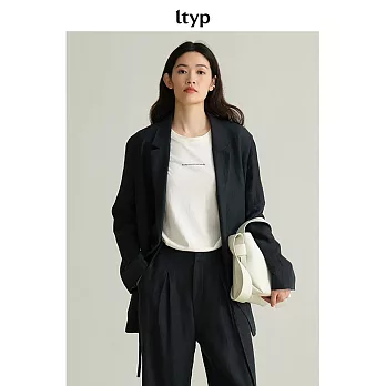 ltyp旅途原品 法國進口100%精梳麻休閒高級西裝外套 M L  M 子夜藍