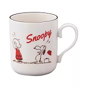 【日本YAMAKA】Snoopy史奴比 復古陶瓷馬克杯300ml ‧ 白