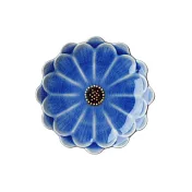 【見谷陶器】雛菊花形 陶瓷小皿11cm ‧ 海洋藍