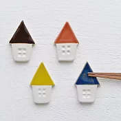 【日本K-ai】三角房屋造型陶瓷筷架 ‧ 黃