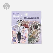 【BGM】散裝裝飾貼紙包45入 ‧ 人物線畫-女子
