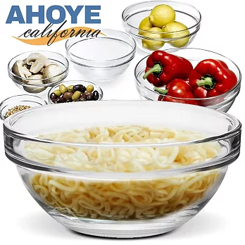 【Ahoye】加厚玻璃泡麵碗 20cm 沙拉碗 湯碗