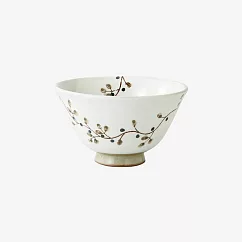 【西海陶器】花繫輕量陶瓷飯碗350ml · 黑