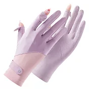 【KISSDIAMOND】涼感防曬可觸控防滑手套(KDG-862) F 紫粉