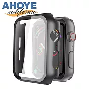【Ahoye】Apple Watch 鋼化玻璃保護殼 (44mm-黑色) 蘋果手錶殼
