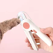 【Cap】防剪傷LED發光寵物專用指甲剪- 粉色