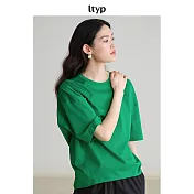 ltyp旅途原品 60支涼感絲光棉造型T恤 M L L 龍井綠